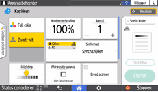 Afbeelding van bedieningspaneel