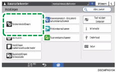 Afbeelding van bedieningspaneel
