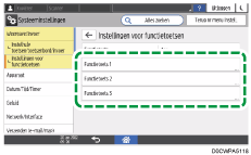 Afbeelding van bedieningspaneel