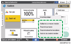 Afbeelding van bedieningspaneel