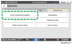 Afbeelding van bedieningspaneel
