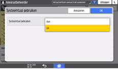 Afbeelding van bedieningspaneel