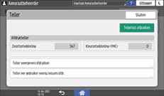 Afbeelding van bedieningspaneel