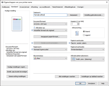 Illustratie stuurprogrammascherm