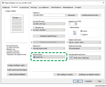 Illustratie stuurprogrammascherm