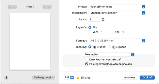 Illustratie stuurprogrammascherm