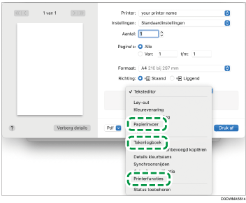 Illustratie stuurprogrammascherm