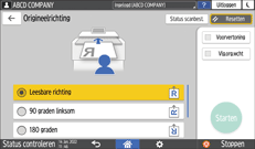 Afbeelding van bedieningspaneel