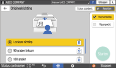 Afbeelding van bedieningspaneel