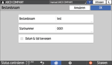 Afbeelding van bedieningspaneel