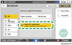 Afbeelding van bedieningspaneel