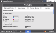Afbeelding van bedieningspaneel