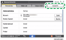 Afbeelding van bedieningspaneel