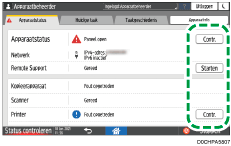 Afbeelding van bedieningspaneel