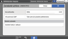 ilustracja ekranu panela operacyjnego