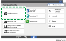 ilustracja ekranu panela operacyjnego