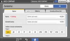ilustracja ekranu panela operacyjnego