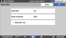 ilustracja ekranu panela operacyjnego
