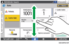 ilustracja ekranu panela operacyjnego