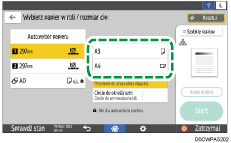 ilustracja ekranu panela operacyjnego