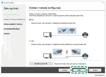 Ilustracja programu instalacyjnego sterownika