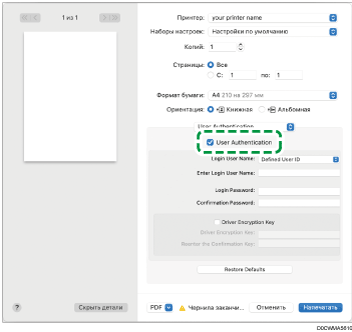 Иллюстрация окна драйвера