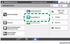 Bild på användarpanelens skärm