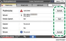 Bild på användarpanelens skärm