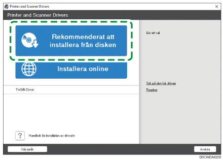 Bild på installation av drivrutin