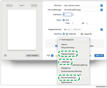 Bild på drivrutinens skärmbild