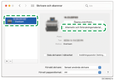 Bild på drivrutinens skärmbild