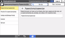 Bild på användarpanelens skärm