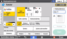 Bild på användarpanelens skärm