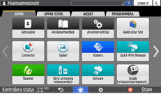 Bild på användarpanelens skärm