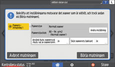 Bild på användarpanelens skärm