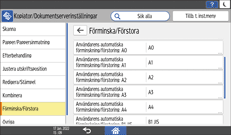 Bild på användarpanelens skärm