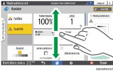 Bild på användarpanelens skärm