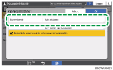 Bild på användarpanelens skärm