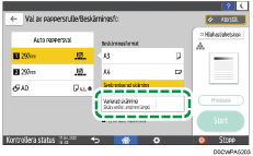 Bild på användarpanelens skärm
