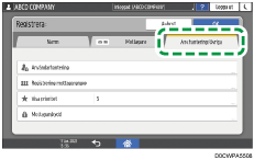 Bild på användarpanelens skärm