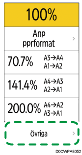 Bild på användarpanelens skärm