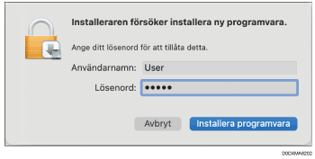 Bild på drivrutinens skärmbild