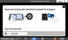 Bild på användarpanelens skärm