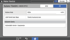 İşletim paneli ekran görseli