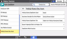 İşletim paneli ekran görseli