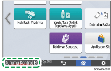 İşletim paneli ekran görseli
