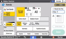 İşletim paneli ekran görseli