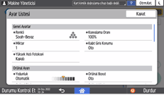 İşletim paneli ekran görseli