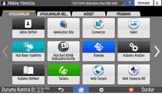 İşletim paneli ekran görseli
