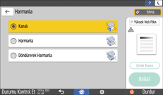 İşletim paneli ekran görseli